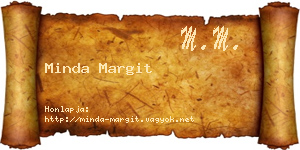 Minda Margit névjegykártya